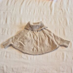 Crazy 8 girls size 12-18 months cowl neck poncho oatmeal in color VGUC